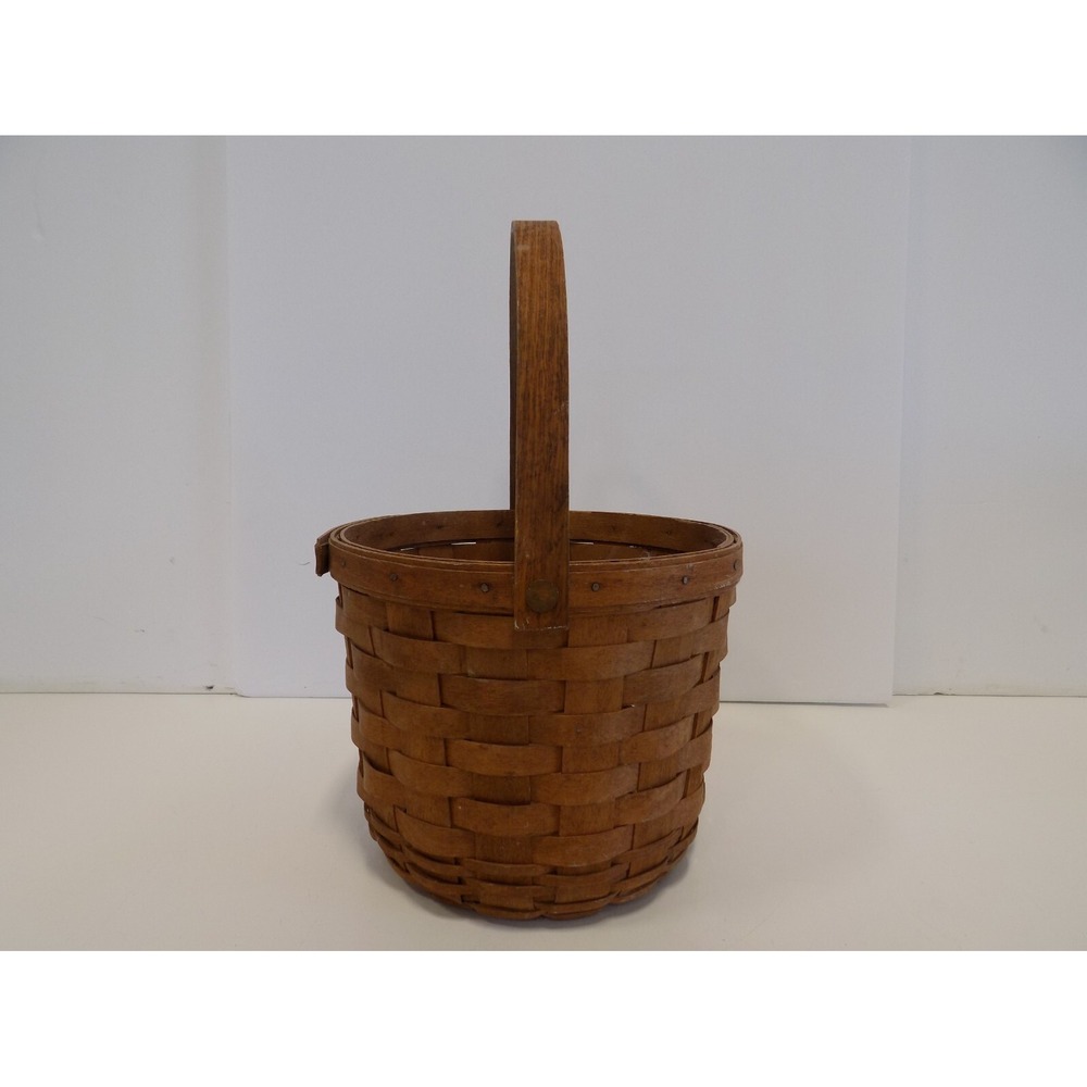 Vintage Medium Fruit Basket 1984 Longaberger -- DK Stain -- Original - Picture 11 of 16